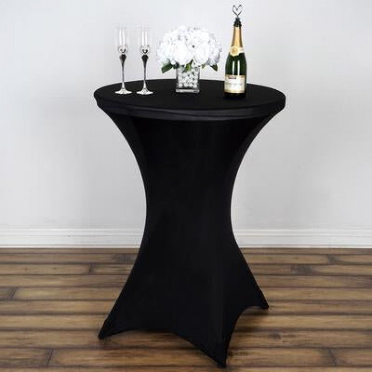 Black Cocktail Table Spandex Covers