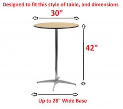 designed to fit 1684099088 30" Round Cocktail Table, 42" High