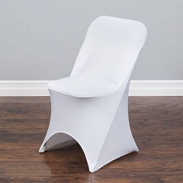 White Spandex Folding Chair Covers