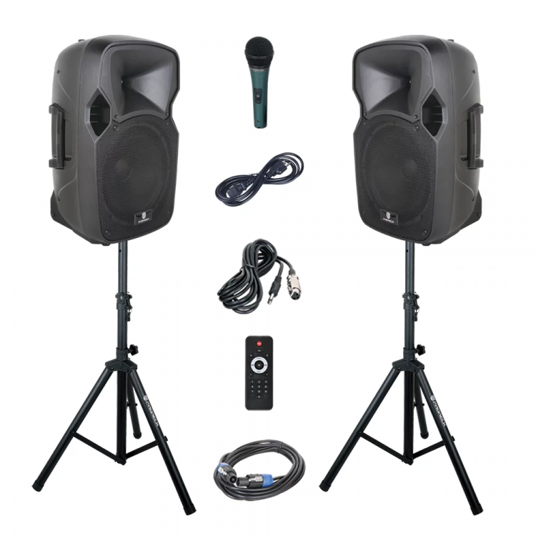 Portable 12-Inch 1000 Watt 2-Way Powered Dj/PA Speaker Syste