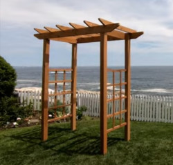 Garden arbor wedding arch